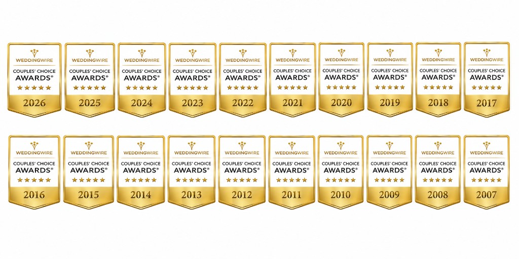 WeddingWire Couples' Choice Awards 2007-2026 - 20 consecutive years